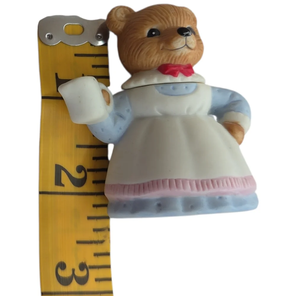 Vintage Bear Essentials Tea Set Figurines 4 Pc Ceramic H&G‎ Sri Lanka